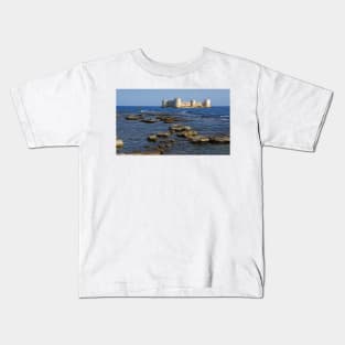 just off shore of Turkish Mediterranean coast is Kizkalesi girl castle Kids T-Shirt